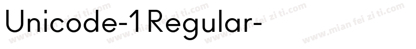 Unicode-1 Regular字体转换